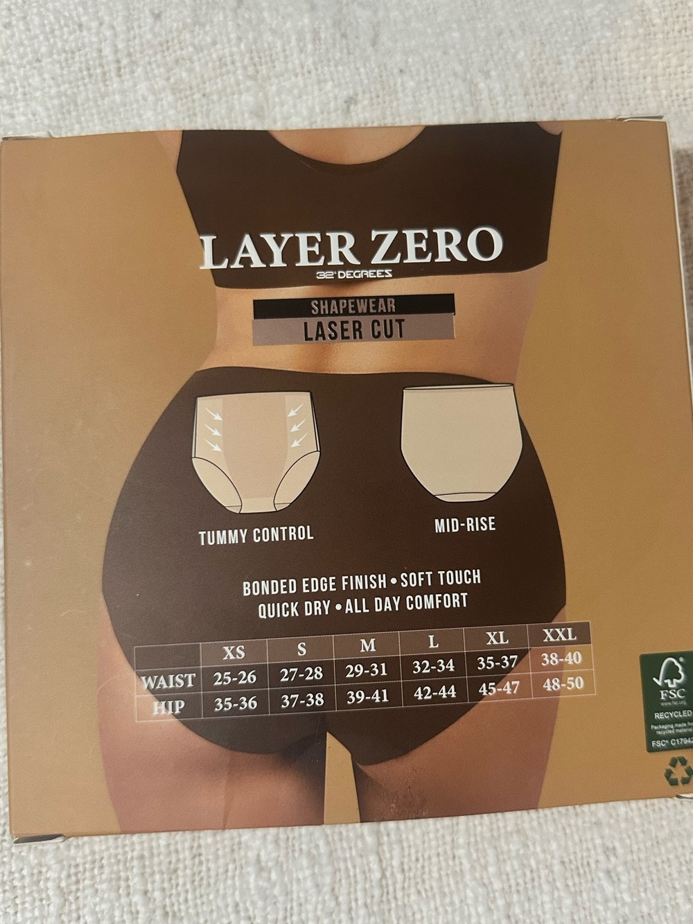 32 Degrees- Layer Zero Women’s Shaping Nylon Brief - Picture 2 of 2